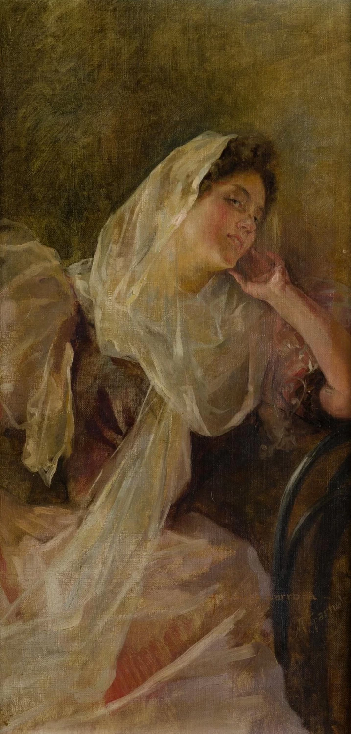 José Garnelo y Alda - A Emilia Larroca
